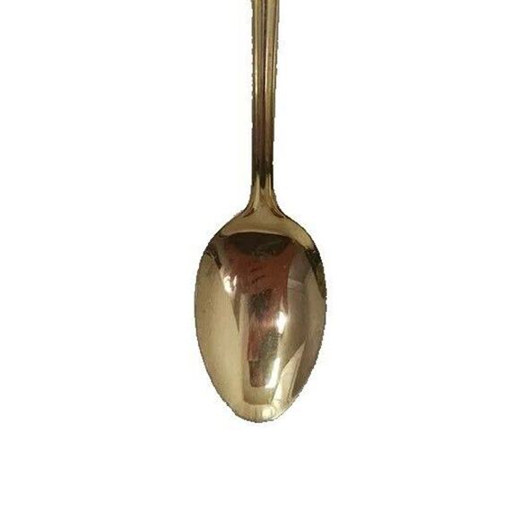 Hampton Silversmiths Gold Electroplate Elegant Scroll Deco Teaspoon Replacement - Picture 9 of 15